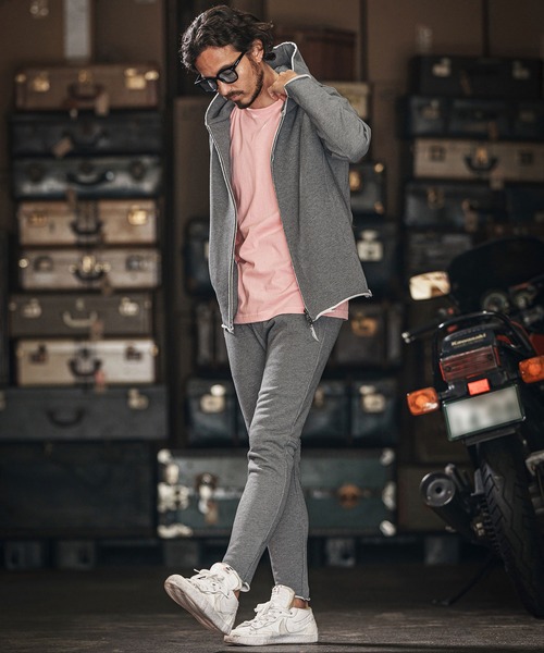 wjk reluxe(ダブルジェーケーリラックス)の「mpa3722-heavy urake cut off hoodie パーカー(パーカー・メンズ・ブラック/チャコール/トップグレー・S/M/L)」の7枚目の写真
