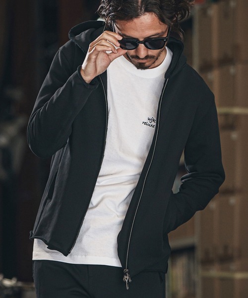 wjk reluxe(ダブルジェーケーリラックス)の「mpa3722-heavy urake cut off hoodie パーカー(パーカー・メンズ・ブラック/チャコール/トップグレー・S/M/L)」の10枚目の写真