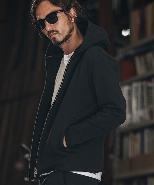 wjk reluxe(ダブルジェーケーリラックス)の「mpa3722-heavy urake cut off hoodie パーカー(パーカー・メンズ・ブラック/チャコール/トップグレー・S/M/L)」の11枚目の写真