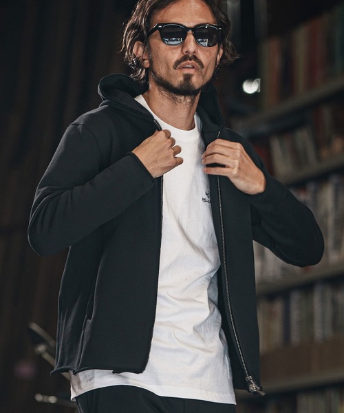 wjk reluxe(ダブルジェーケーリラックス)の「mpa3722-heavy urake cut off hoodie パーカー(パーカー・メンズ・ブラック/チャコール/トップグレー・S/M/L)」の12枚目の写真