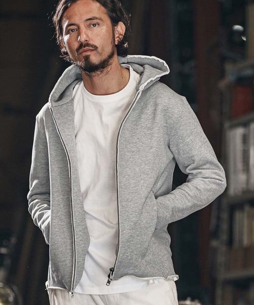 wjk reluxe(ダブルジェーケーリラックス)の「mpa3722-heavy urake cut off hoodie パーカー(パーカー・メンズ・ブラック/チャコール/トップグレー・S/M/L)」の16枚目の写真