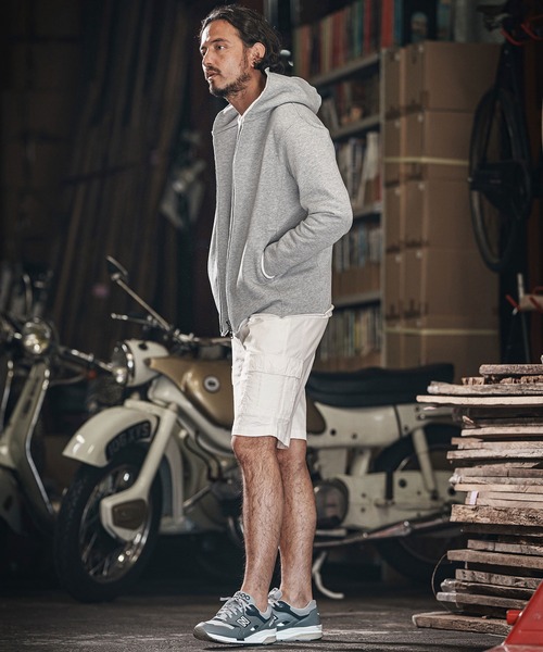 wjk reluxe(ダブルジェーケーリラックス)の「mpa3722-heavy urake cut off hoodie パーカー(パーカー・メンズ・ブラック/チャコール/トップグレー・S/M/L)」の19枚目の写真