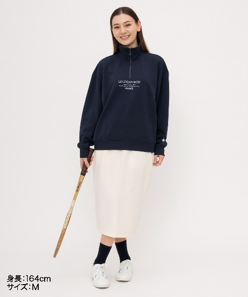 le coq sportif（ルコックスポルティフ）の「スウェットタイトスカート（スカート・レディース・ネイビー/ホワイト・S/M/L/XL）」の11枚目の写真