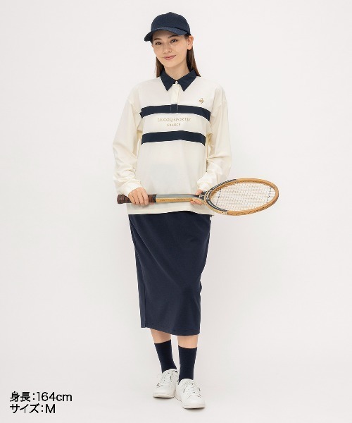 le coq sportif（ルコックスポルティフ）の「スウェットタイトスカート（スカート・レディース・ネイビー/ホワイト・S/M/L/XL）」の5枚目の写真