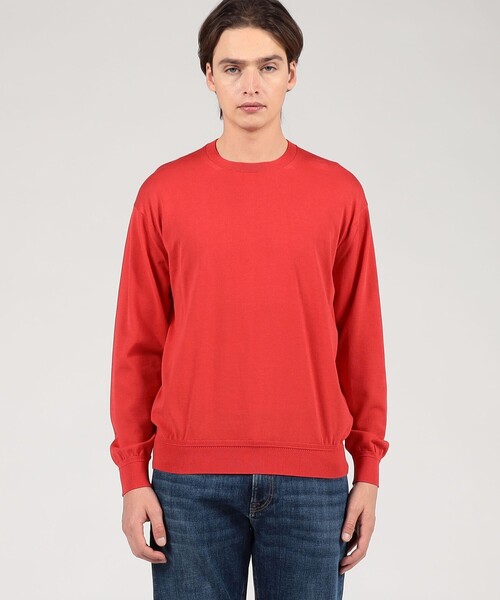 TOMORROWLAND tricot ギザコットン クルーネックプルオーバーニット