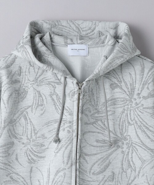UNITED ARROWS（ユナイテッドアローズ）の「BOTANY ジャガード スウェット パーカー（パーカー・レディース・ホワイト/ライトグレー・FREE）」の10枚目の写真