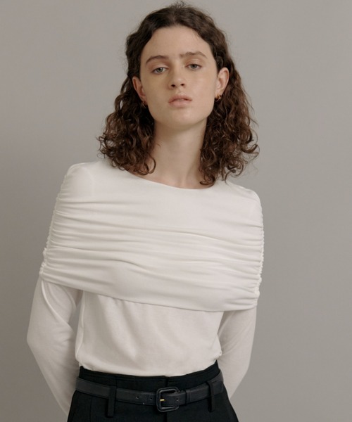 tシャツ 「kiehtova」SHEER COVER LONG TOPS/シアーカバーロングトップス KTWR21 レディース SETUP7｜kiehtova/ SHEER COVER LONG TOPS/シアーカバーロング