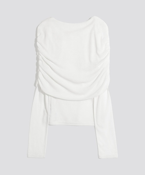 kiehtova（キエトヴァ）の「【kiehtova】SHEER COVER LONG TEE/シアーカバーロング ティーシャツ（Tシャツ/カットソー・レディース・ブラック/ホワイト・FREE）」の17枚目の写真