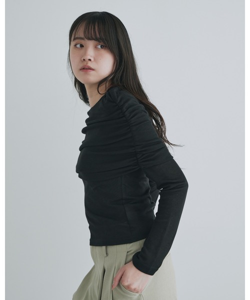 kiehtova（キエトヴァ）の「【kiehtova】SHEER COVER LONG TEE/シアーカバーロング ティーシャツ（Tシャツ/カットソー・レディース・ブラック/ホワイト・FREE）」の11枚目の写真