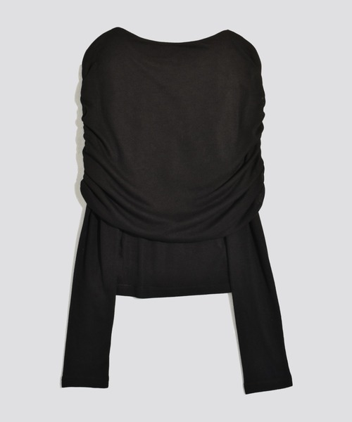 kiehtova（キエトヴァ）の「【kiehtova】SHEER COVER LONG TEE/シアーカバーロング ティーシャツ（Tシャツ/カットソー・レディース・ブラック/ホワイト・FREE）」の15枚目の写真