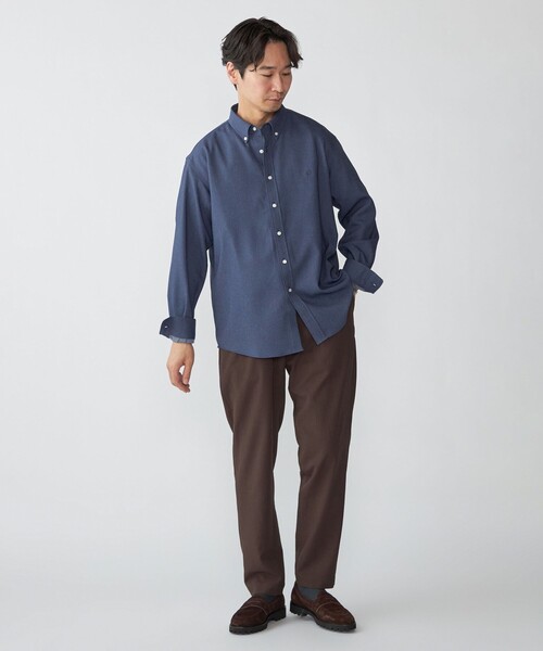 SHIPS(シップス)の「【WEB限定】SHIPS: ワンポイント ロゴ ライト デニムライク ツイル ボタンダウン シャツ(シャツ/ブラウス・メンズ・ネイビー/ブラック/ライトブルー・MEDIUM/SMALL/X-LARGE/LARGE)」の6枚目の写真
