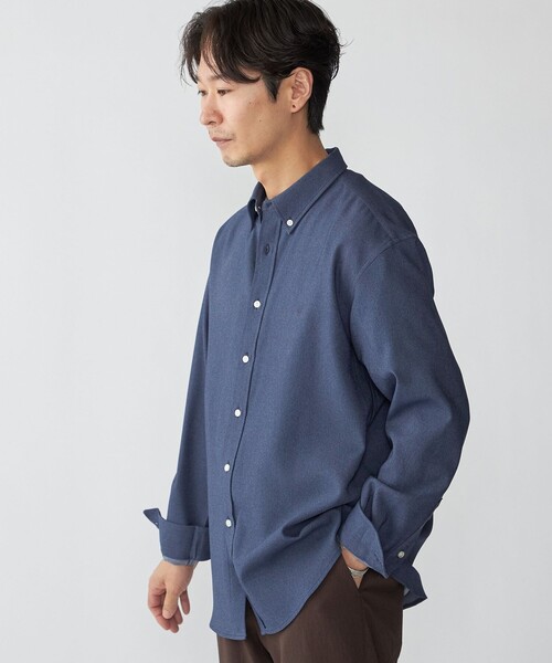 SHIPS(シップス)の「【WEB限定】SHIPS: ワンポイント ロゴ ライト デニムライク ツイル ボタンダウン シャツ(シャツ/ブラウス・メンズ・ネイビー/ブラック/ライトブルー・MEDIUM/SMALL/X-LARGE/LARGE)」の11枚目の写真