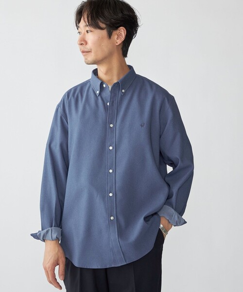 SHIPS(シップス)の「【WEB限定】SHIPS: ワンポイント ロゴ ライト デニムライク ツイル ボタンダウン シャツ(シャツ/ブラウス・メンズ・ネイビー/ブラック/ライトブルー・MEDIUM/SMALL/X-LARGE/LARGE)」の16枚目の写真