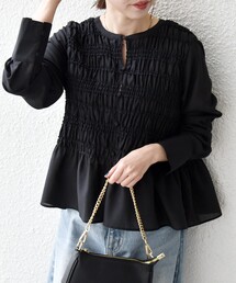 ITEMS URBANRESEARCH 長袖シャツ&amp;SHIPS長袖ブラウス SHIPS（シップス） ブラウス シャツ 「洗濯機可能」シャーリング