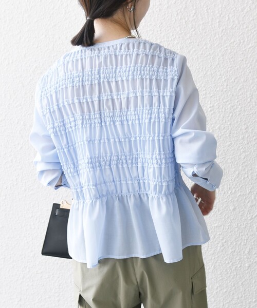 セール】【WEB限定】SHIPS any:〈洗濯機可能〉シアー シャーリング