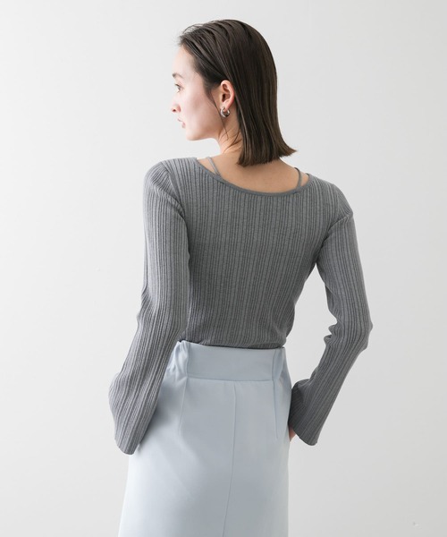 SENSE OF PLACE by URBAN RESEARCH（センスオブプレイスバイアーバンリサーチ）の「ストラップラウンドネックセーター（ニット/セーター・レディース・ネイビー/イエロー/グレー・ONE）」の18枚目の写真