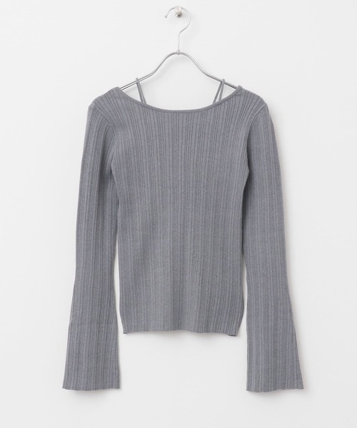 Supreme グレー ラウンドネックセーター セール】ストラップラウンドネックセーター（ニット/セーター）｜SENSE