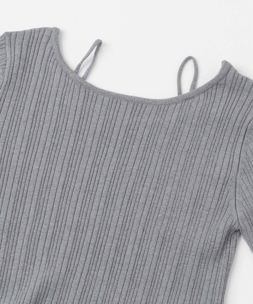 SENSE OF PLACE by URBAN RESEARCH（センスオブプレイスバイアーバンリサーチ）の「ストラップラウンドネックセーター（ニット/セーター・レディース・ネイビー/イエロー/グレー・ONE）」の10枚目の写真