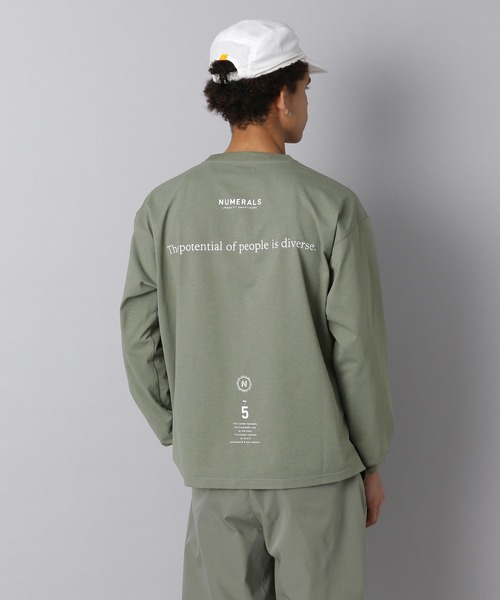 NUMERALS（ヌメラルズ）の「【NUMERALS】ナンバーロゴロンTEE（Tシャツ/カットソー・メンズ・オフホワイト/カーキ/ブラック・LARGE/MEDIUM/SMALL）」の10枚目の写真