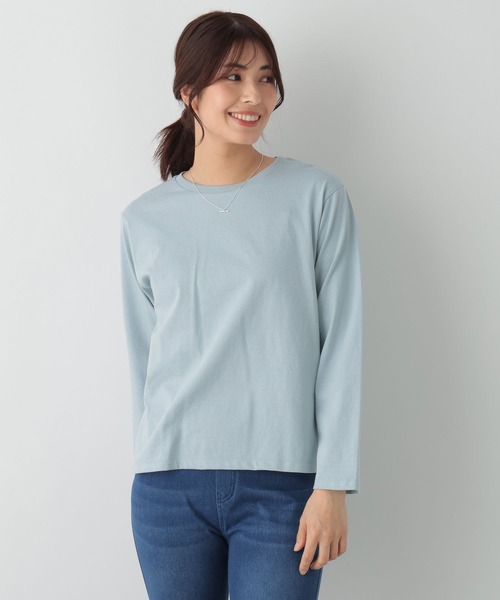 FOUND GOOD(ファウンドグッド)の「コットンベーシックロンT(Tシャツ/カットソー・レディース・ホワイト系5/イエロー系2/グレー系/グリーン系2/グレー系8/ブラック・S/M/L)」の5枚目の写真