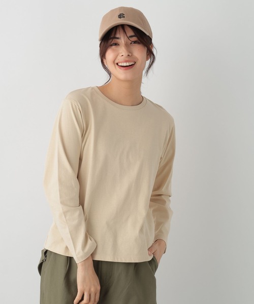 FOUND GOOD(ファウンドグッド)の「コットンベーシックロンT(Tシャツ/カットソー・レディース・ホワイト系5/イエロー系2/グレー系/グリーン系2/グレー系8/ブラック・S/M/L)」の6枚目の写真