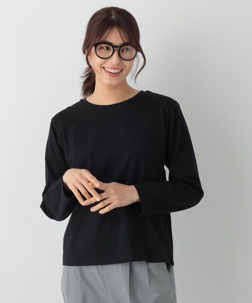 FOUND GOOD(ファウンドグッド)の「コットンベーシックロンT(Tシャツ/カットソー・レディース・ホワイト系5/イエロー系2/グレー系/グリーン系2/グレー系8/ブラック・S/M/L)」の3枚目の写真