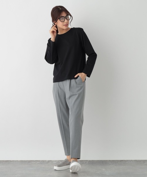 FOUND GOOD(ファウンドグッド)の「コットンベーシックロンT(Tシャツ/カットソー・レディース・ホワイト系5/イエロー系2/グレー系/グリーン系2/グレー系8/ブラック・S/M/L)」の7枚目の写真