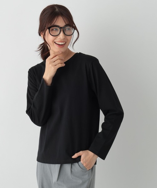 FOUND GOOD(ファウンドグッド)の「コットンベーシックロンT(Tシャツ/カットソー・レディース・ホワイト系5/イエロー系2/グレー系/グリーン系2/グレー系8/ブラック・S/M/L)」の10枚目の写真