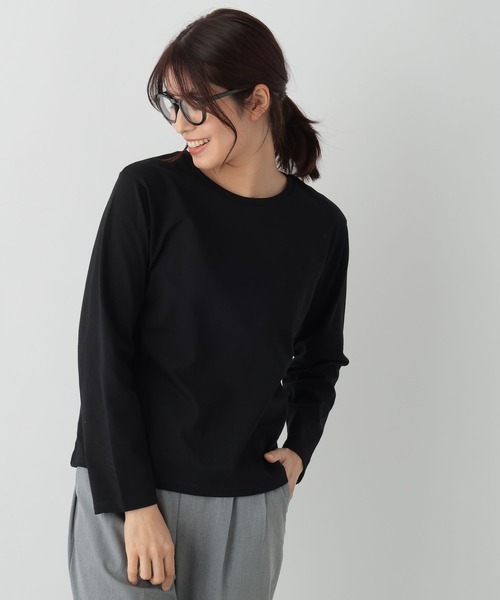 FOUND GOOD(ファウンドグッド)の「コットンベーシックロンT(Tシャツ/カットソー・レディース・ホワイト系5/イエロー系2/グレー系/グリーン系2/グレー系8/ブラック・S/M/L)」の11枚目の写真