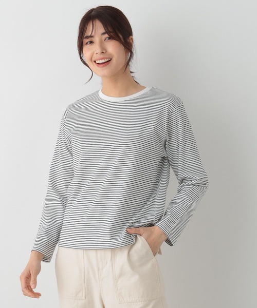 FOUND GOOD(ファウンドグッド)の「コットンベーシックロンT(Tシャツ/カットソー・レディース・ホワイト系5/イエロー系2/グレー系/グリーン系2/グレー系8/ブラック・S/M/L)」の13枚目の写真