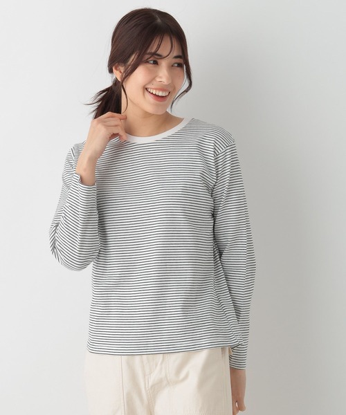 FOUND GOOD(ファウンドグッド)の「コットンベーシックロンT(Tシャツ/カットソー・レディース・ホワイト系5/イエロー系2/グレー系/グリーン系2/グレー系8/ブラック・S/M/L)」の14枚目の写真