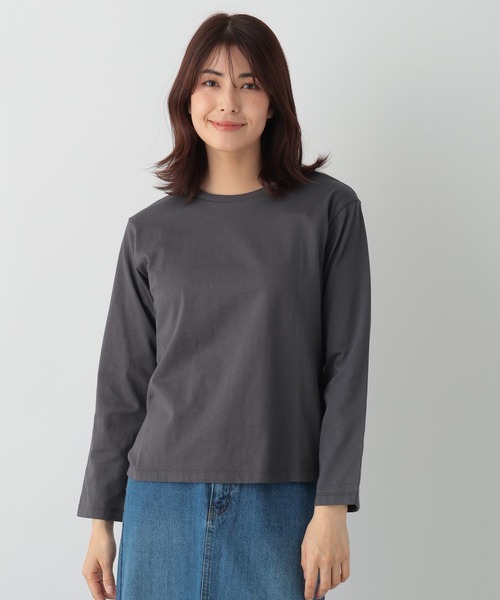 FOUND GOOD(ファウンドグッド)の「コットンベーシックロンT(Tシャツ/カットソー・レディース・ホワイト系5/イエロー系2/グレー系/グリーン系2/グレー系8/ブラック・S/M/L)」の18枚目の写真