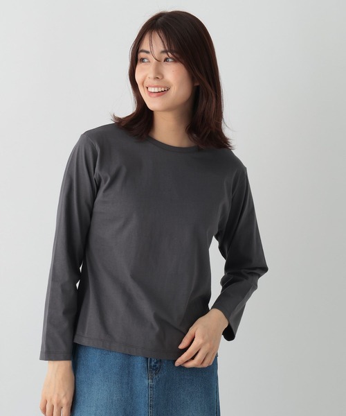 FOUND GOOD(ファウンドグッド)の「コットンベーシックロンT(Tシャツ/カットソー・レディース・ホワイト系5/イエロー系2/グレー系/グリーン系2/グレー系8/ブラック・S/M/L)」の19枚目の写真