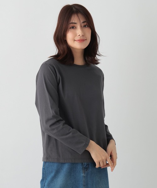 FOUND GOOD(ファウンドグッド)の「コットンベーシックロンT(Tシャツ/カットソー・レディース・ホワイト系5/イエロー系2/グレー系/グリーン系2/グレー系8/ブラック・S/M/L)」の20枚目の写真