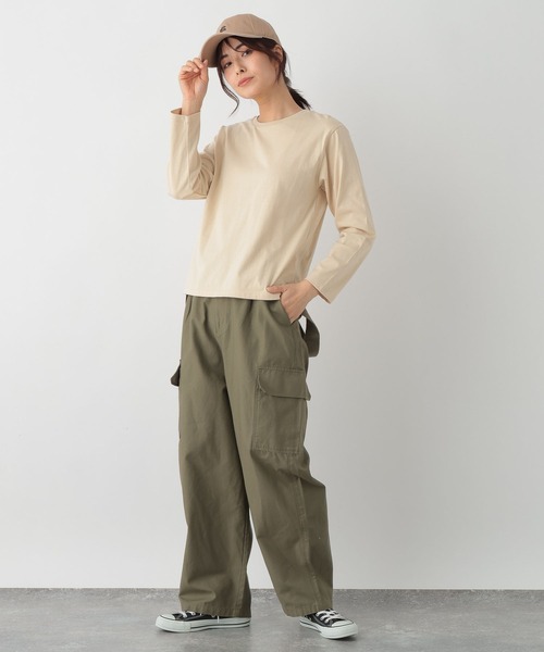 FOUND GOOD(ファウンドグッド)の「コットンベーシックロンT(Tシャツ/カットソー・レディース・ホワイト系5/イエロー系2/グレー系/グリーン系2/グレー系8/ブラック・S/M/L)」の21枚目の写真