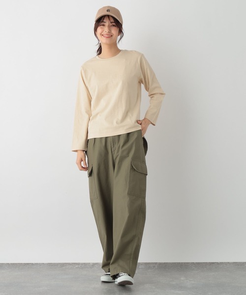 FOUND GOOD(ファウンドグッド)の「コットンベーシックロンT(Tシャツ/カットソー・レディース・ホワイト系5/イエロー系2/グレー系/グリーン系2/グレー系8/ブラック・S/M/L)」の22枚目の写真