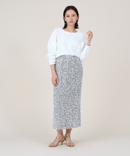 marmors(マルモア)の「【marmors】2way georgette pullover(Tシャツ/カットソー・レディース・アイボリー/オレンジ/マルチ/ホワイト・36)」の5枚目の写真