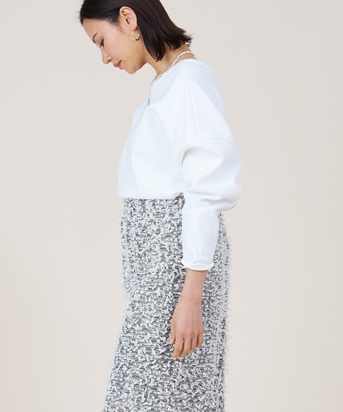 marmors(マルモア)の「【marmors】2way georgette pullover(Tシャツ/カットソー・レディース・アイボリー/オレンジ/マルチ/ホワイト・36)」の7枚目の写真