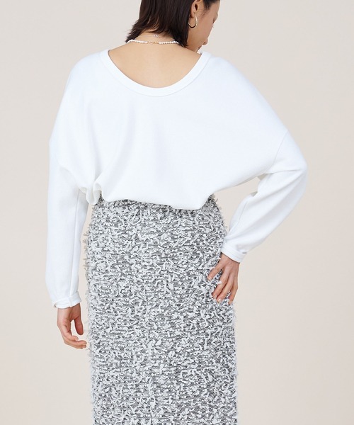 marmors(マルモア)の「【marmors】2way georgette pullover(Tシャツ/カットソー・レディース・アイボリー/オレンジ/マルチ/ホワイト・36)」の8枚目の写真