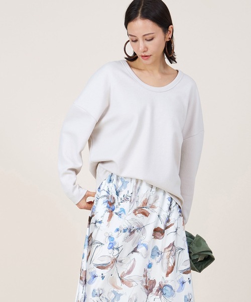 marmors(マルモア)の「【marmors】2way georgette pullover(Tシャツ/カットソー・レディース・アイボリー/オレンジ/マルチ/ホワイト・36)」の15枚目の写真