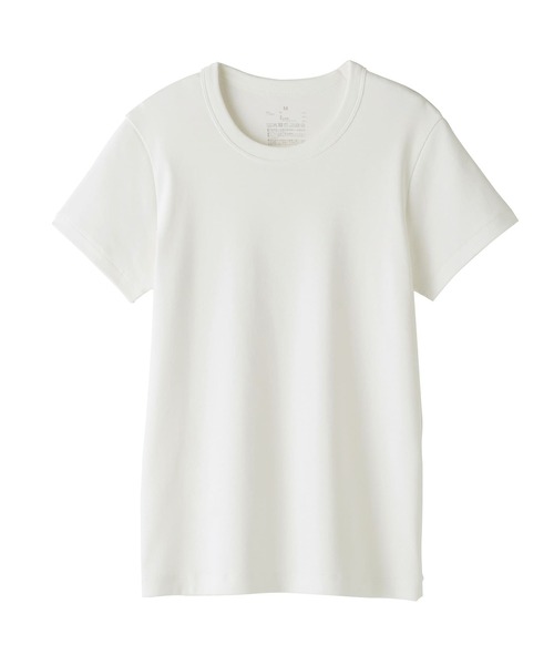 無印良品(ムジルシリョウヒン)の「婦人 涼感汗じみしにくいクルーネック半袖Tシャツ(Tシャツ/カットソー・レディース・ホワイト/ブルー系/ライトピンク/ブラック/ライトグレー/チャコールグレー・S/M/L/XL)」の12枚目の写真