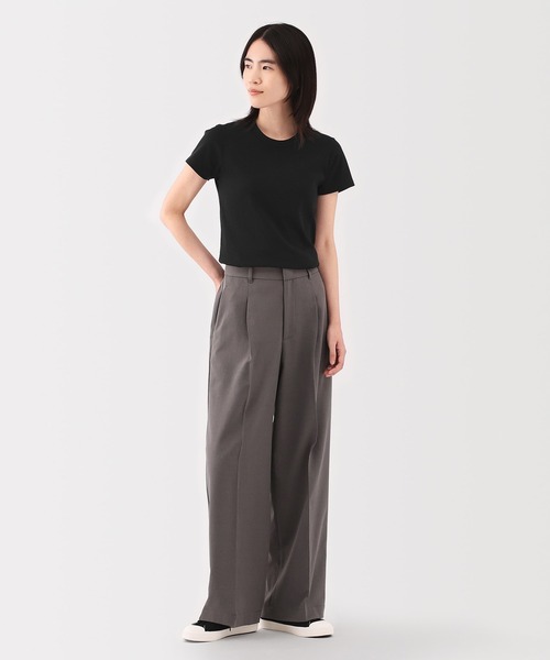 無印良品(ムジルシリョウヒン)の「婦人 涼感汗じみしにくいクルーネック半袖Tシャツ(Tシャツ/カットソー・レディース・ホワイト/ブルー系/ライトピンク/ブラック/ライトグレー/チャコールグレー・S/M/L/XL)」の9枚目の写真