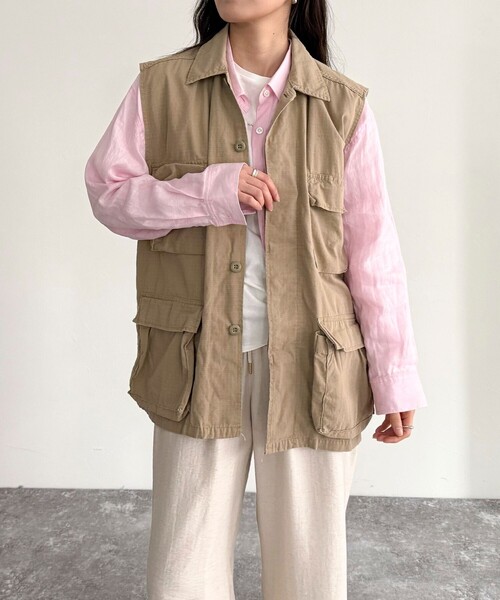 fredy emue（フレディエミュ）の「【ROTHCO/ロスコ】BDU ベスト（ミリタリージャケット・レディース・カーキ/ブラック/ベージュ・38）」の4枚目の写真