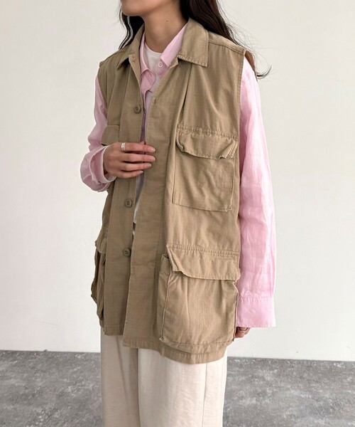 fredy emue（フレディエミュ）の「【ROTHCO/ロスコ】BDU ベスト（ミリタリージャケット・レディース・カーキ/ブラック/ベージュ・38）」の6枚目の写真