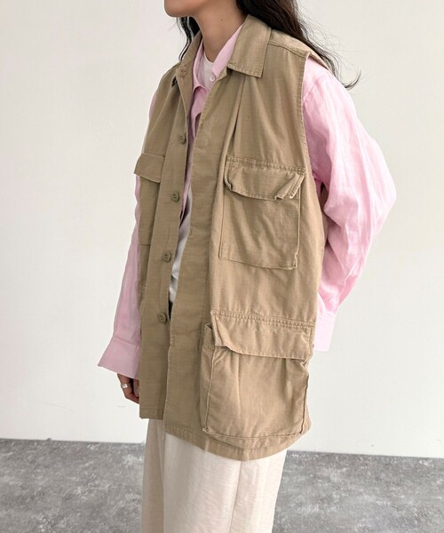 fredy emue（フレディエミュ）の「【ROTHCO/ロスコ】BDU ベスト（ミリタリージャケット・レディース・カーキ/ブラック/ベージュ・38）」の7枚目の写真