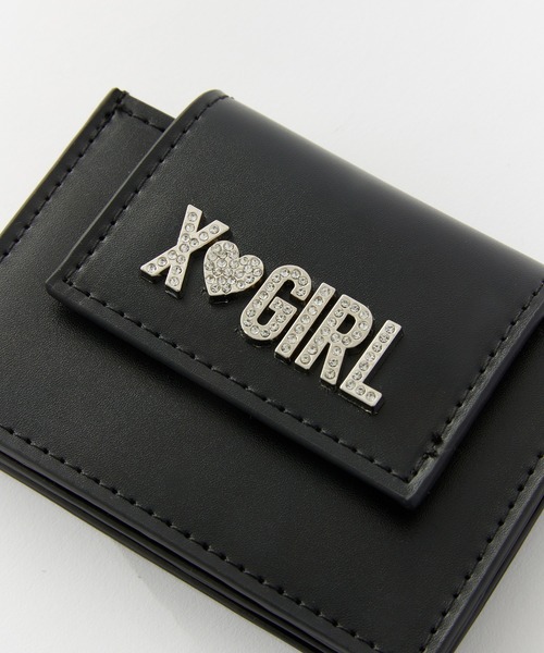 すぐ届く☆X-girl カードケース ラインストーンギフトにも◎ X-girl 最大42%☆7/15限定 エックスガール カードケース 薄型