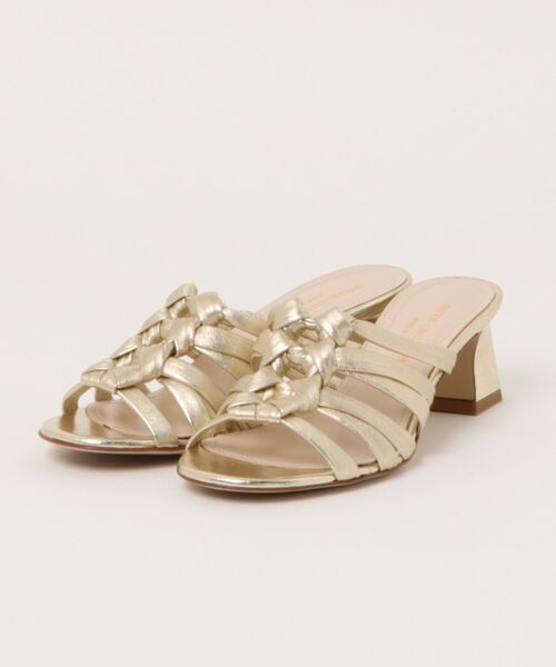 inter-chaussures（インターショシュール）の「【INTER-CHAUSSURES】ラウンドトウノットミュールサンダル(I52301)（サンダル・レディース・シルバー/ゴールド・35/36/37/39/38）」の3枚目の写真