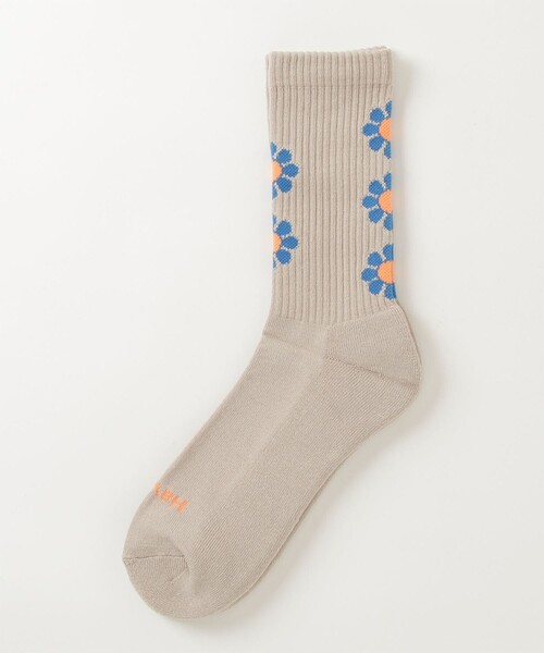 ROSTER SOX（ロスターソックス）の「【ROSTER SOX/ロスターソックス】PEACE 靴下 日本製（ソックス/靴下・メンズ・ベージュ/クリーム/オフホワイト・FREE）」の2枚目の写真