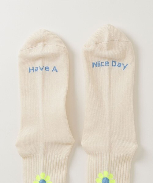 ROSTER SOX（ロスターソックス）の「【ROSTER SOX/ロスターソックス】PEACE 靴下 日本製（ソックス/靴下・メンズ・ベージュ/クリーム/オフホワイト・FREE）」の4枚目の写真