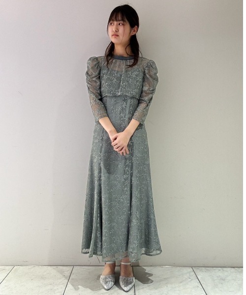 Cupid Heart（キューピッドハート）の「【Cupid Heart】結婚式用！ラメレースボレロセットワンピース（ドレス・レディース・ブラック/ミント/イエロー・MEDIUM）」の8枚目の写真